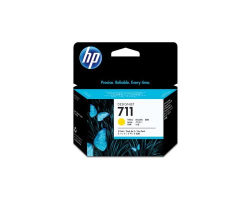 HP 3x 711 ink Yellow DJ T120 520