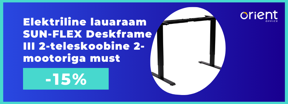 Elektriline lauaraam SUN-FLEX Deskframe III 2-teleskoobine 2-mootoriga must