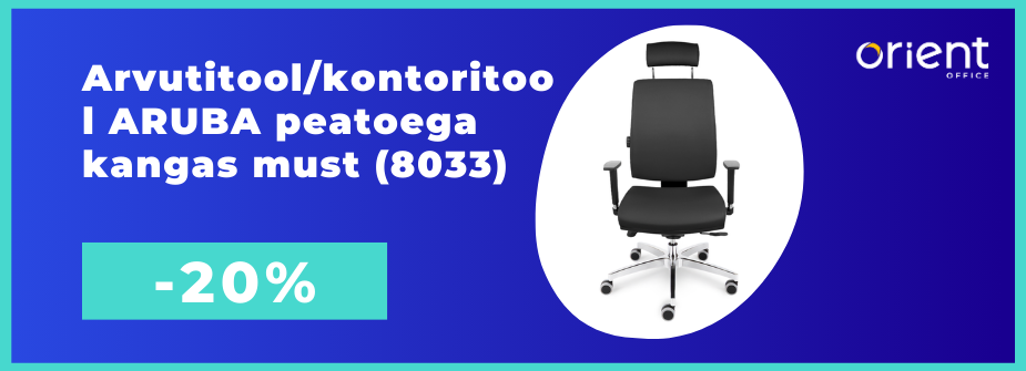 Arvutitool/kontoritool ARUBA peatoega kangas must (8033)