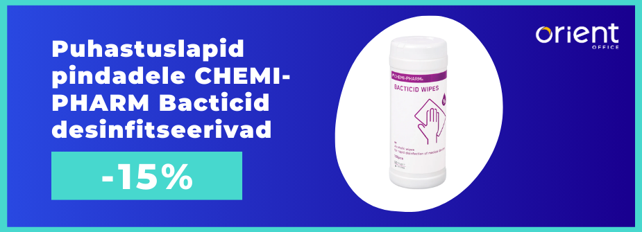 Puhastuslapid pindadele CHEMI-PHARM Bacticid desinfitseerivad 100tk