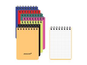 Märkmeplokk spiraalköites A7 MEMO ruuduline 60 lehte värvivalik