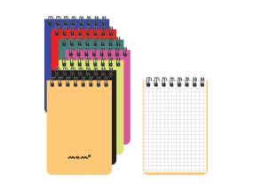 Notepad in spiral binding A7 MEMO square 60 pages color selection