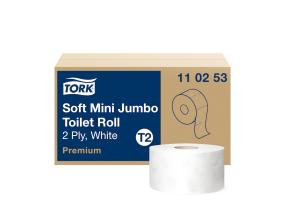 Tualettpaber, 2-kihiline TORK Premium Mini Jumbo Soft T2 170m (110253)