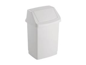 Prügikast 50L liikuva kaanega valge