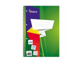 Папка в спиралевидном переплёте А4 FORPUS квадратная перфорированная картонная обложка с микроперфорацией 60 листов