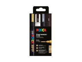 Värvimarker UNI Posca PC-5M 1,8-2,5mm 4 värvi komplekt