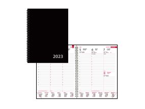 Raamatkalender A4 NÄDAL vertikaaljaotus, spiraalköide, plastkaas 00047