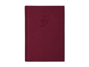 Raamatkalender Kalendermärkmik A6 PÄEV, kunstnahk (TUMEPUNANE) 00029/40082