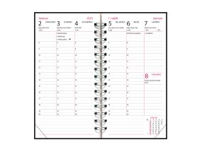 Pocket notebook EURO, spiral binding, LUX cover (WHITE) 00259/40285