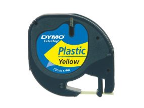 Kleepkirjalint DYMO LetraTag 91202 12mm x 4m kollane plast
