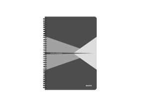 Папка в спиралевидном переплете А4 квадратная серая картонная обложка LEITZ Office 90 листов