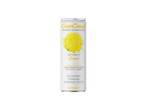 COCOCOAST Lemon kookosvesi 0,32l (gaseeritud, purk)