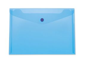 Document case A4 with button blue transparent