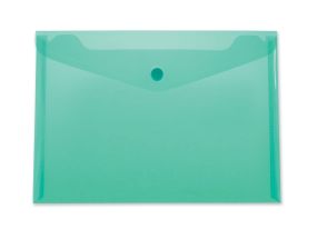 Document case A4 with button green transparent