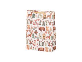 Gift bag with handles 31x12x42cm (animals, fir trees)