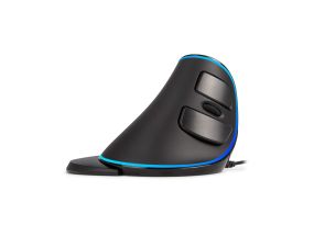 Computer mouse ergonomic Delux XL vertical wireless black