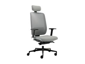 Computer chair/office chair ANTARES Syn Eclipse Net XL frame gray mesh back/gray seat with headrest