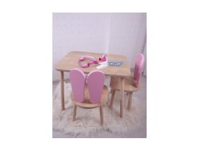 Bunny One Chair Set - Pink, Brown