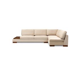 Tulip Corner Right With Pouf - Beige