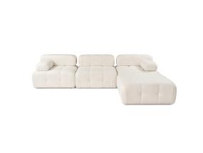 Doblo 3 Seater with Pouffe ( L1-O1-1R-Pouffe) - Cream