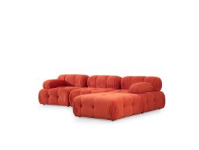 Doblo 3 Seater with Pouffe ( L1-O1-1R-Pouffe) - Red