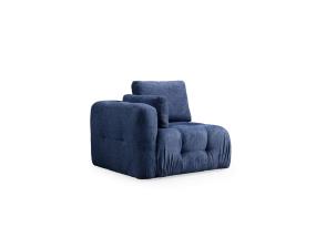 Amaris 2 Seater With Pouffe - Navy Blue