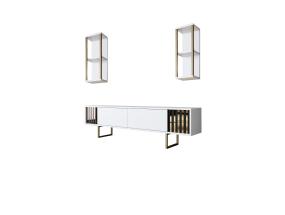 Gold Line - White, Black