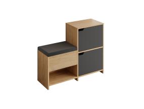 Haven Shoe Bench - Oak, Anthracite