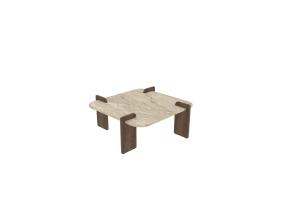 Kohvilaud Afrolli - Travertine, Walnut