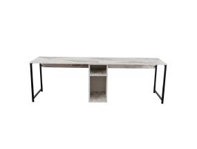 Twin Study Desk - Freesia Marble, Black