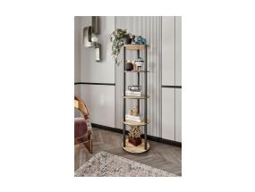 Bookcase 5 Tiers Round - Oak