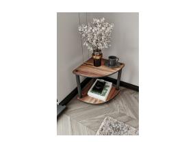 Laud Bookcase 2-Tiers Corner - Walnut