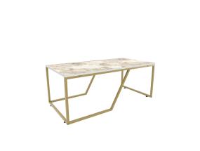 Kohvilaud Wendy - White, Gold