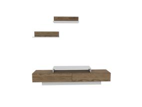 TV laud Lusi - White, Oud Oak