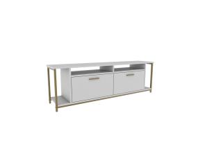 TV laud Omar - White, Gold