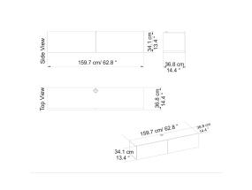 TV laud Poling - White, Sapphire