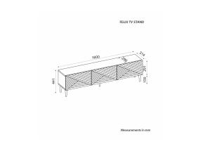 TV laud Felix - White
