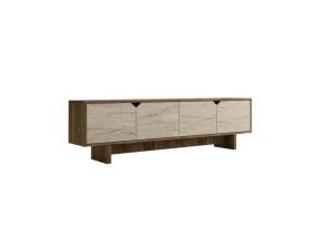 TV laud Istemi - Walnut, Travertine