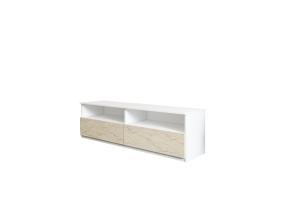 TV laud Centra - White, Travertine