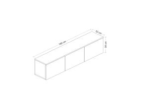 TV laud Neon Illuminated - Travertine