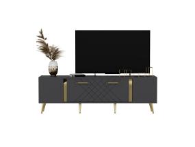 TV laud Detas - Anthracite, Gold