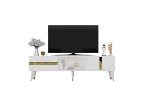 TV laud Vania - White, Gold
