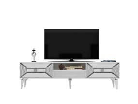 TV laud Yumedi - White, Silver