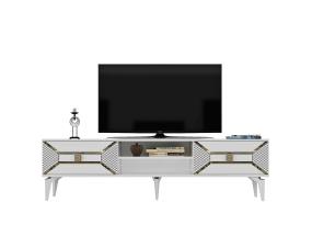 TV laud Yumedi - White, Gold