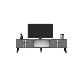 TV laud Asel - Anthracite, Gold