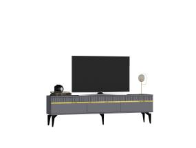 TV laud Defne - Anthracite, Gold