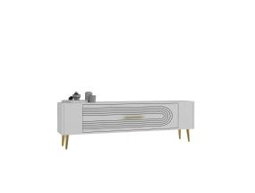 TV laud Retrol3 - White, Gold