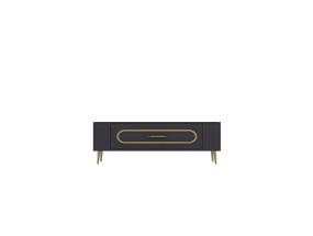 TV laud Retrop3 - Anthracite, Gold