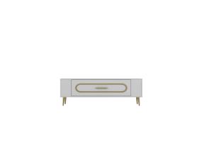 TV laud Retrop3 - White, Gold