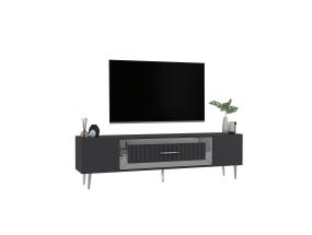 TV laud Dekolp3 - Anthracite, Silver